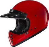 Full-Face Motorcycle Helmet Hjc V60 Advanced Fiberglass Composite Deep Red Size 11 Xxl