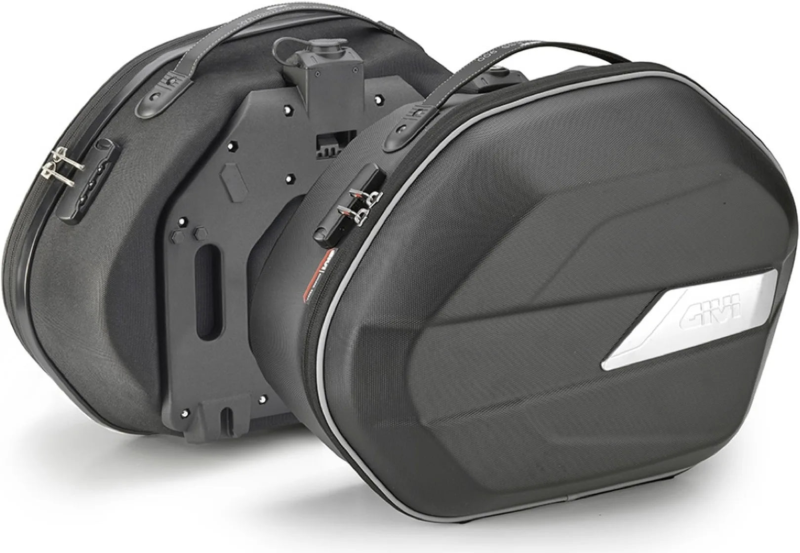 Monokey Black Side Bags - 50 Lt Technopolymer - Givi Compatible With Ktm 1290 Super Adventure R (2021-2024)