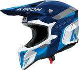 Off-Road Motorcycle Helmet Airoh Wraaap - Wrac18 Thermoplastic Hrt Gloss Blue Conquer Size L