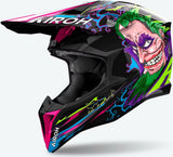 Off-Road Motorcycle Helmet Airoh Wraaap - Wram17 Thermoplastic Hrt Gloss Music Size Xxl