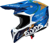 Off-Road Motorcycle Helmet Airoh Wraaap - Wrasdit25 Thermoplastic Hrt Gloss 6 Days Italy 2025 Size M