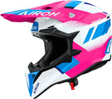 Off-Road Motorcycle Helmet Airoh Wraaap - Wrav54 Thermoplastic Hrt Pink Gloss Vision Size Xxs