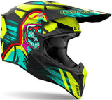 Off-Road Motorcycle Helmet Airoh Wraaap - Wrc31 Thermoplastic Hrt Matte Yellow Cyber Size L