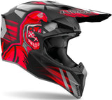 Off-Road Motorcycle Helmet Airoh Wraaap - Wrc55 Thermoplastic Hrt Matte Red Cyber Size Xxs
