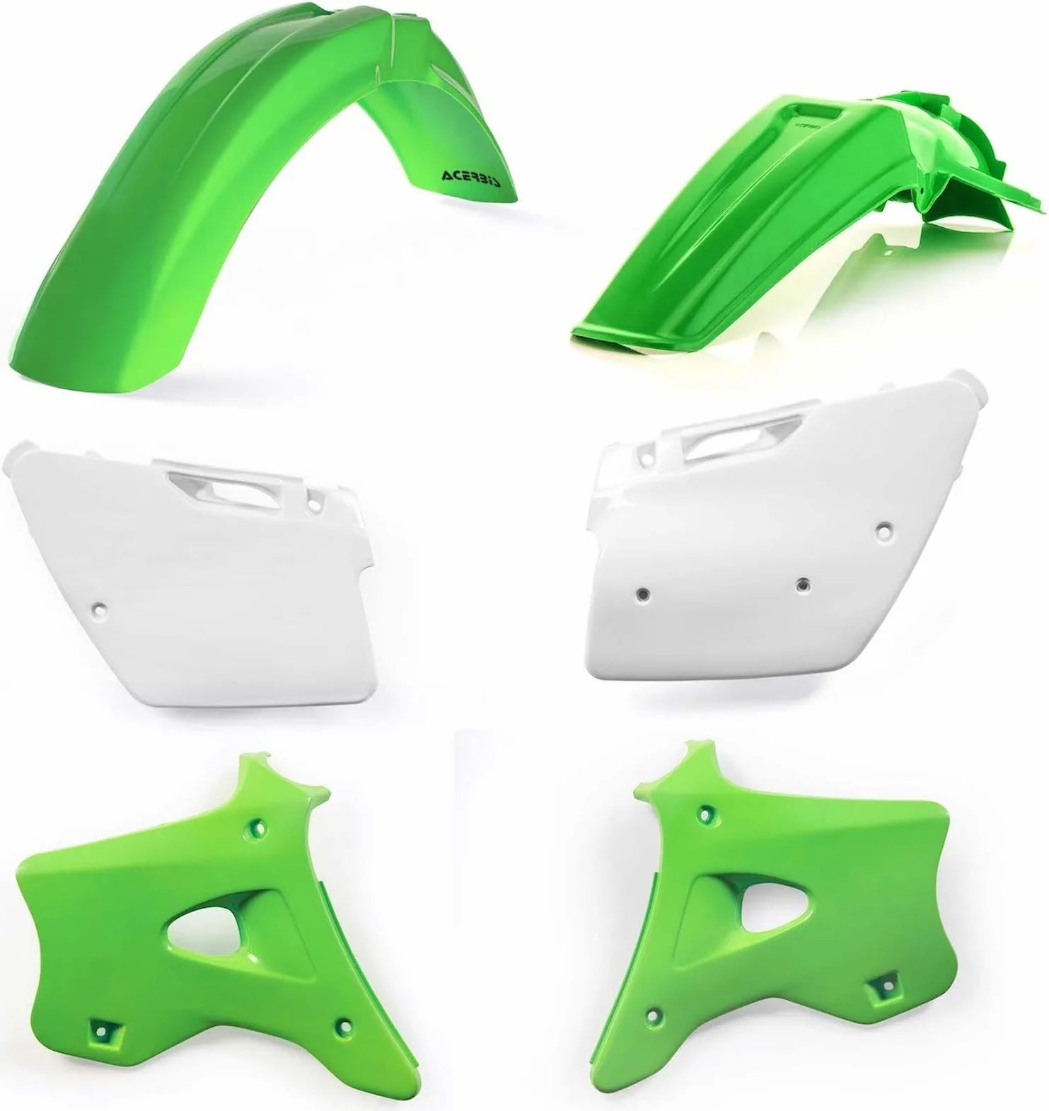 Plastics Kit - Acerbis Compatible With Kawasaki Kx 125 2T (1994-1998)