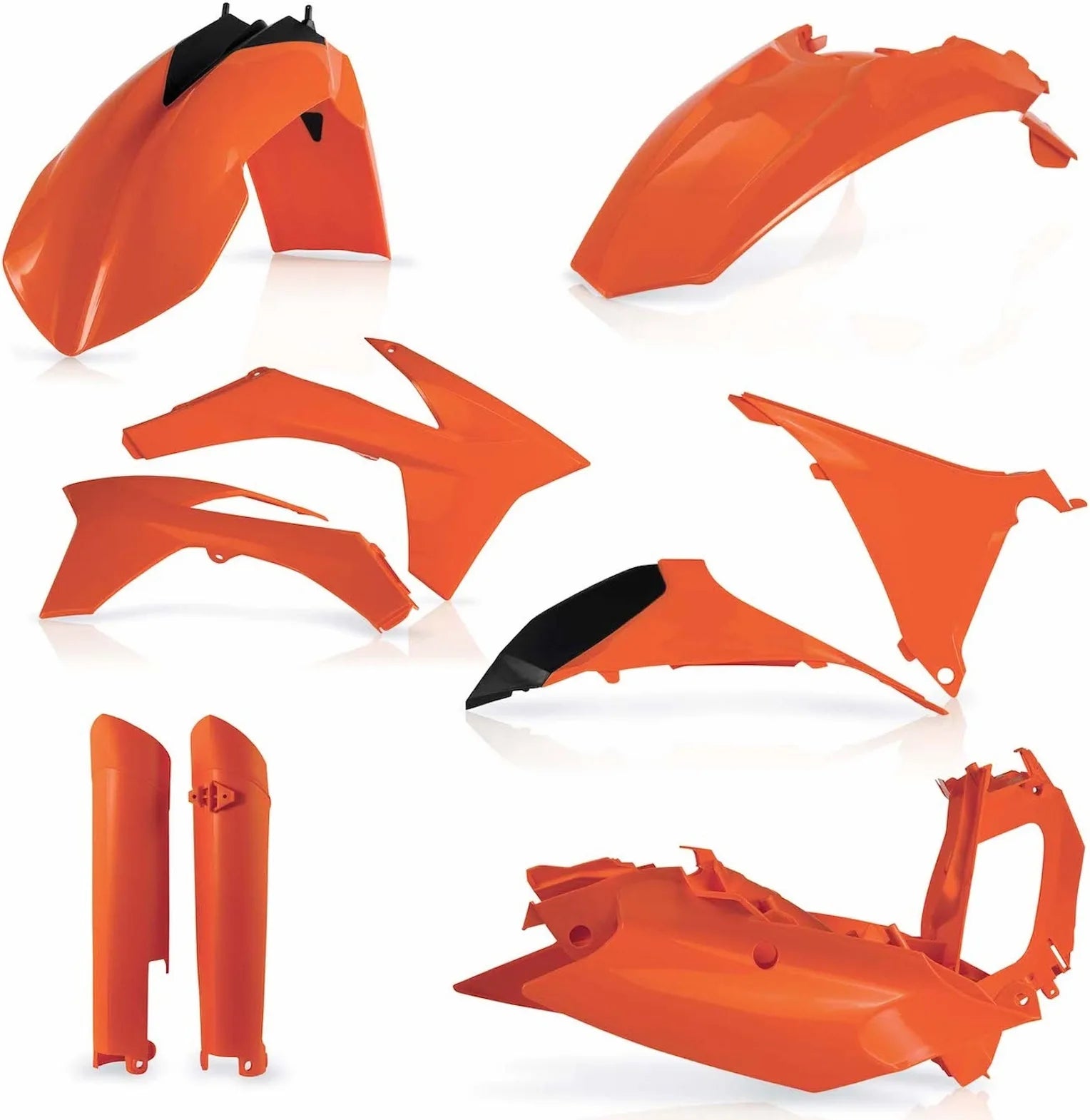 Plastics Full Kit - Acerbis Compatible With Ktm 380 Exc 2T (2012-2013)