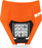 Headlight Mask Vsl - Acerbis Compatible With Ktm 250 Exc Tpi (2018-2019)