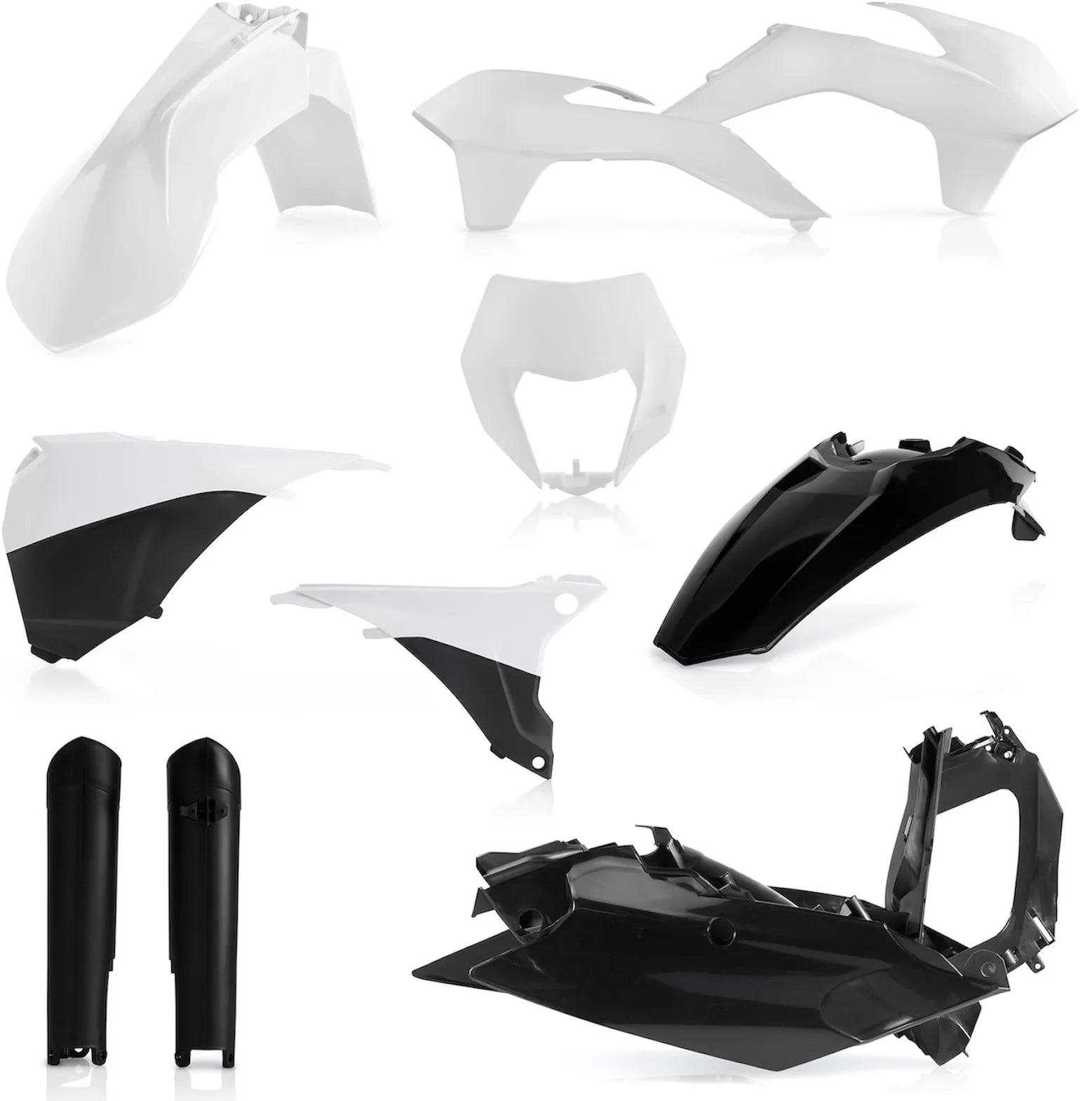 Plastics Full Kit - Acerbis Compatible With Ktm 540 Exc-F (2014-2015)