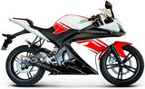 Complete Exhaust System Without Sound Certification Round Carbon - Termignoni Compatible With Yamaha Yzf-R 125 (2008-2013)