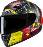 Full-Face Motorcycle Helmet Hjc Y10 Advanced Polycarbonate Mc1Sf Mika Size 08 M
