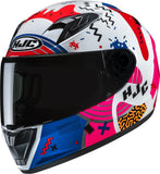 Full-Face Motorcycle Helmet Hjc Y10 Advanced Polycarbonate Mc28 Mika Size 09 L