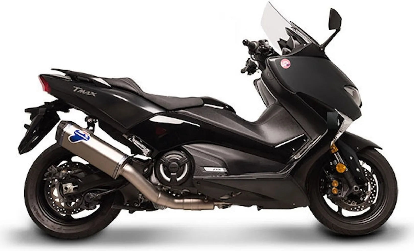 Complete Catalytic Exhaust System Without Sound Certification Scream Titanium Carbon Cap - Termignoni Compatible With Yamaha Xp 530 T-Max (2017-2019)
