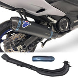 Complete Exhaust System With Sound Certification Titanium Black Carbon Cap - Termignoni Compatible With Yamaha Xp 530 T-Max (2017-2022)