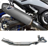 Complete Exhaust System Without Sound Certification Titanium Carbon Cap - Termignoni Compatible With Yamaha Xp 530 T-Max (2017-2022)