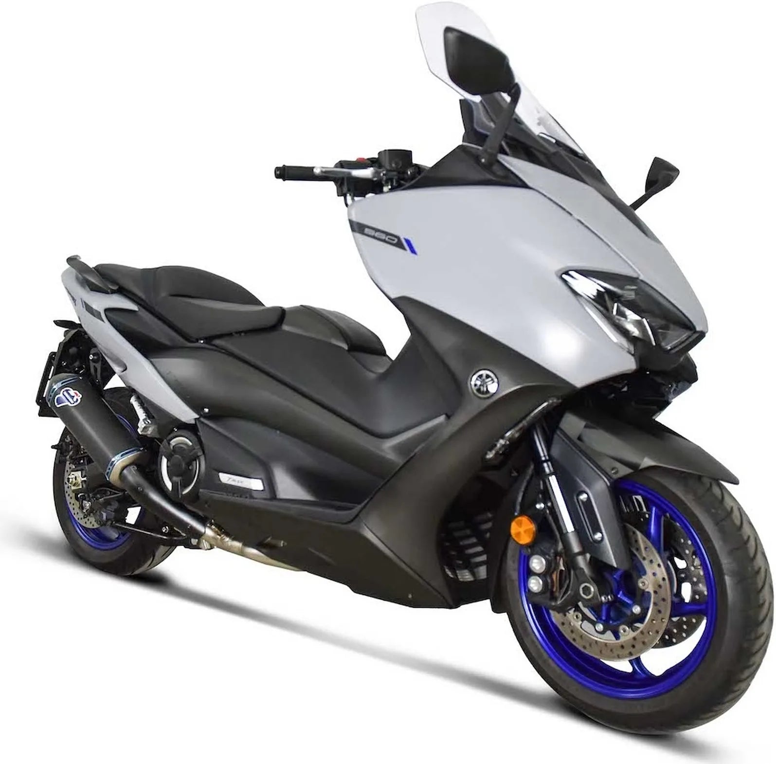 Complete Exhaust System Without Sound Certification Titanium Black Carbon Cap - Termignoni Compatible With Yamaha Xp 560 T-Max (2020)
