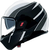 Flip-Up Travelling Motorcycle Helmet Nolan N120-1 White / Black / Anthracite Fluente 359 Size S