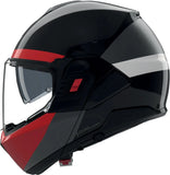 Flip-Up Travelling Motorcycle Helmet Nolan N120-1 Black / Anthracite / Red / White Blocco 357 Size L