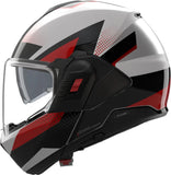 Flip-Up Travelling Motorcycle Helmet Nolan N120-1 White / Black / Red Ciclone 363 Size Xxs
