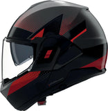 Flip-Up Travelling Motorcycle Helmet Nolan N120-1 Lava Grey / Black / Red Ciclone 364 Size Xxs