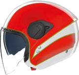 Urban Commuting Motorcycle Helmet Nolan N20-2 Visor White / Green / Red Tricolore 346 Size Xxs