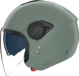 Urban Commuting Motorcycle Helmet Nolan N20-2 Visor Grey Green Classico Nobile 337 Size S