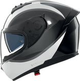 Full-Face Speeding Motorcycle Helmet Nolan N60-6 Black / White / Grey Bifase 350 Size Xs
