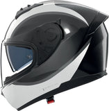 Full-Face Speeding Motorcycle Helmet Nolan N60-6 Black / White / Grey Bifase 350 Size Xl