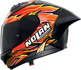 Full-Face Speeding Motorcycle Helmet Nolan N60-6 Sport Black / Red / Orange / Yellow Replica Iannone 360 Size L