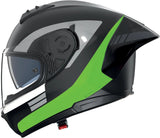 Full-Face Speeding Motorcycle Helmet Nolan N60-6 Sport Black / Fluo Green Contrasto 358 Size M
