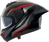 Full-Face Speeding Motorcycle Helmet Nolan N60-6 Sport Black / Red / Anthracite / Gold Lesmo 353 Size Xxs