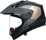 Flip-Up Travelling Motorcycle Helmet Nolan N70-2 X 06 Black / Lava Grey / White / Sand Selvado 347 Size M