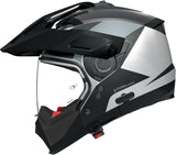 Flip-Up Travelling Motorcycle Helmet Nolan N70-2 X 06 White / Black / Grey Turbine 349 Size Xxl