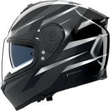 Full-Face Speeding Motorcycle Helmet Nolan N80-8 Black / Anthracite / Chrome Silver Fervo 356 Size M