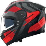 Full-Face Speeding Motorcycle Helmet Nolan N80-8 Black / Red / Anthracite Trittico 357 Size M