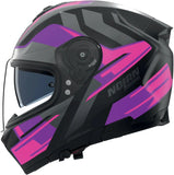 Full-Face Speeding Motorcycle Helmet Nolan N80-8 Black / Fuchsia / Anthracite Trittico 358 Size M