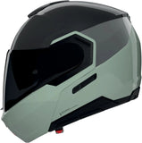 Flip-Up Travelling Motorcycle Helmet Nolan N90-3 06 Black / Green Gray Verniciatura Speciale 349 Size Xs