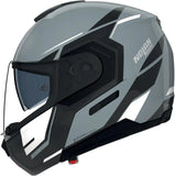 Flip-Up Travelling Motorcycle Helmet Nolan N90-3 06 Grey / Black / White Sincrono 352 Size Xxl