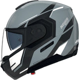 Flip-Up Travelling Motorcycle Helmet Nolan N90-3 06 Grey / Black / White Sincrono 352 Size Xs