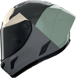 Full-Face Speeding Motorcycle Helmet Nolan X-804 Rs Ultra Carbon Carbon / Green Grey / Anthracite / Ivory Blocco 370 Size Xxl