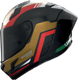 Full-Face Speeding Motorcycle Helmet Nolan X-804 Rs Ultra Carbon Carbon / Gold / Red / Green Metal Piega 367 Size L