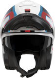 Flip-Up Travelling Motorcycle Helmet Nolan N100-6 Weiß / Blau / Rot Radiante 358 Size Xxs