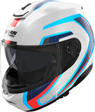 Flip-Up Travelling Motorcycle Helmet Nolan N100-6 Weiß / Blau / Rot Radiante 358 Size Xs