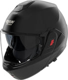 Flip-Up Travelling Motorcycle Helmet Nolan N120-1 Black / Flat Classico 302 Size S