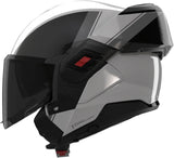 Flip-Up Travelling Motorcycle Helmet Nolan N120-1 Pearl / Black / Grey Verniciatura Speciale 356 Size Xl