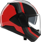Flip-Up Travelling Motorcycle Helmet Nolan N120-1 Black / Red / Grey Lineo 351 Size Xl