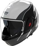Flip-Up Travelling Motorcycle Helmet Nolan N120-1 White / Black / Anthracite Fluente 359 Size S