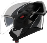 Flip-Up Travelling Motorcycle Helmet Nolan N120-1 White / Black / Anthracite Fluente 359 Size S