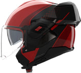 Flip-Up Travelling Motorcycle Helmet Nolan N120-1 Red / Black / Visceral Red Fluente 360 Size M