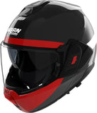 Flip-Up Travelling Motorcycle Helmet Nolan N120-1 Black / Anthracite / Red / White Blocco 357 Size Xs