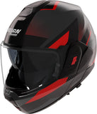 Flip-Up Travelling Motorcycle Helmet Nolan N120-1 Lava Grey / Black / Red Ciclone 364 Size Xxs